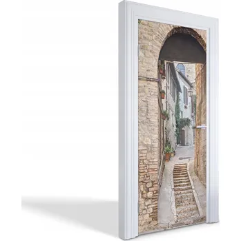 Samolepící dekorace Samolepka samolepící dekorace na dveře a nábytek Úzká ulička 85 x 205 cm