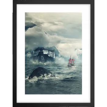 Obraz Obraz plakát v černém rámu do obýváku 30x40 krajina plakáty na zeď