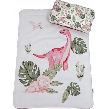 Povlečení Povlečení s výplní do školky, jeslí Dino Girl + pytel se jménem
