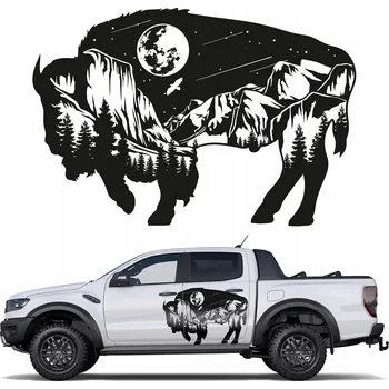 Samolepicí dekorace na vozidlo Samolepka na auto MGDesign Zubr 63 x 94 cm černá