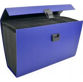 Složka na dokumenty Rapesco 1553 19 kapes A4+ modrá s rukojetí