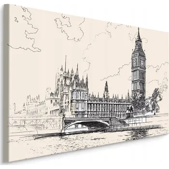 Obraz Nástěnný obraz Big Ben v Londýně KRESBA 40x30