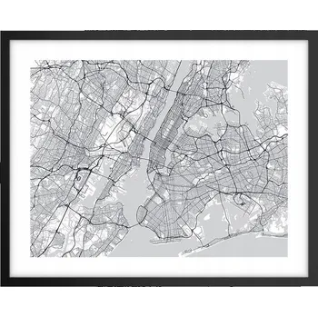 Obraz Foto obraz plakát na zeď v černém rámu 50x40 New York do obýváku