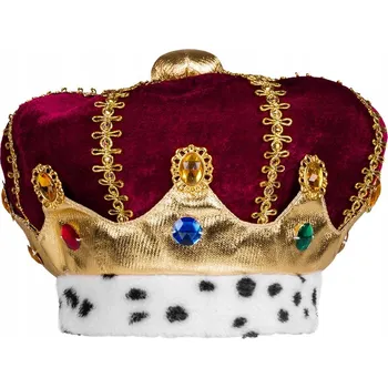 Čepice Královská koruna / čepice pro děti, bordó, na Vánoční hru / Betlém