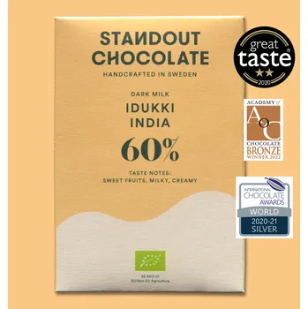 Čokoláda Standout Chocolate Mléčná čokoláda India Idukki 60% 50 g