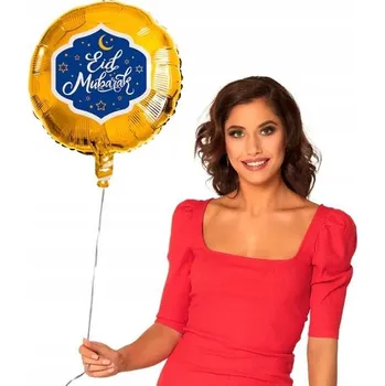 Balónek SUPER 1 Fóliový balónek Eid Mubarak 45 cm 50903 Turecké narozeniny