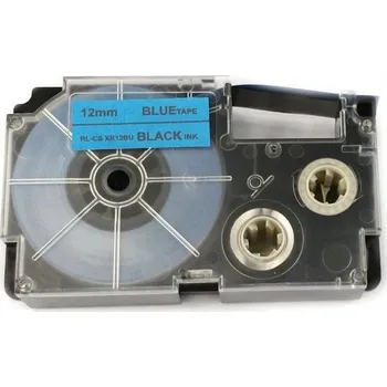 Pásek do tiskárny Páska - CASIO XR-12BU - 12 mm modrá - černý tisk - kompatibilní