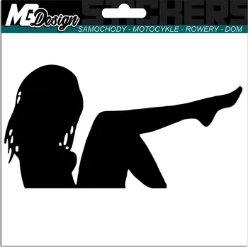 Samolepicí dekorace na vozidlo SAMOLEPKA na auto ŽENA DÁMA SILUETA 8x15cm