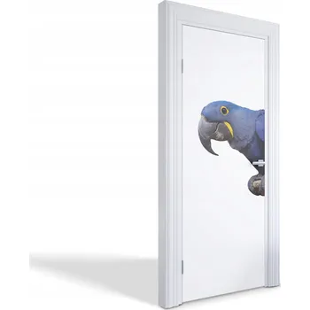 Fototapeta Samolepící dekorace nálepka na dveře Modrý papoušek 75x205 cm