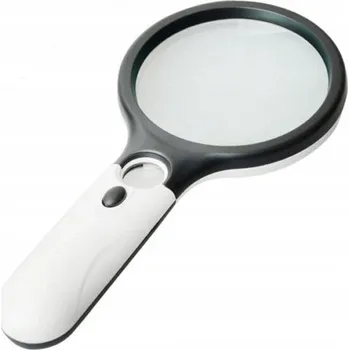 Lupa PODSVÍCENÁ LUPA NA ČTENÍ 10X ZVĚTŠOVACÍ SKLO S 12 LED SVĚTLY PRO