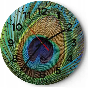 Hodiny Kuchyňské nástěnné hodiny 30x30 Abstrakce Moderní skleněné hodiny Tiché