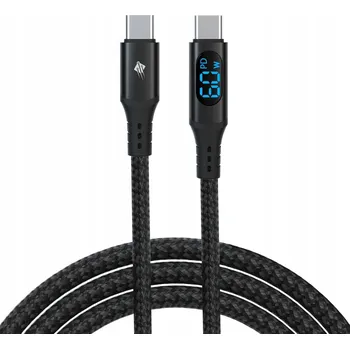 Datový kabel Kabel ELECTRONICA 4U USB-C - USB-C 1 m černý