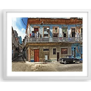 Obraz Obraz plakát na zeď v bílém rámu 50x40 město foto plakáty do obýváku