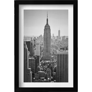 Obraz Dekorace, obraz s grafikou v krásném rámu - Pohled na mrakodrapy New York 20x30 cm