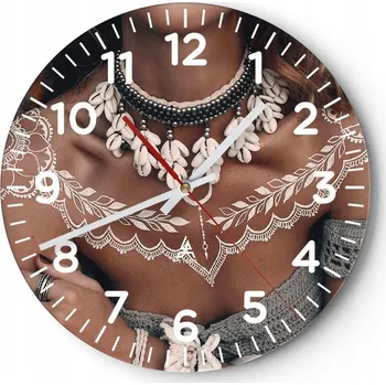 Hodiny Kuchyňské nástěnné hodiny 30x30 Akt Těla Moderní Skleněné hodiny Obývací pokoj Tiché