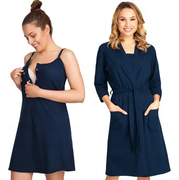 Dámská noční košile Košile pro kojící Przyszła Mama M bavlna krátký rukáv