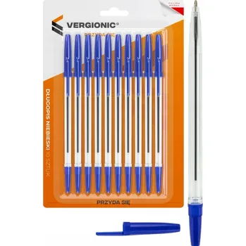 Propiska kuličkový Vergionic modrý 10 ks