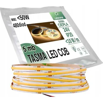 LED osvětlení LED pásek COB 24V Neon Teplá bílá 5m LED Pro řada