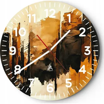 Hodiny Kuchyňské nástěnné hodiny 30x30 Moderní umělecké skleněné hodiny do obýváku Tiché