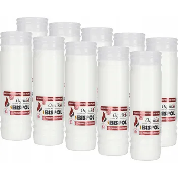 Svíčka Do hřbitovních svíček náplně do svíček BISPOL WP6N 144H 10 Ks + zápalky DABSTER_PL a38