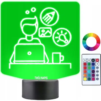 Lampička Noční lampa Plexido vícebarevná