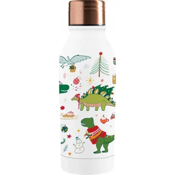 Láhev Lahev Na Pití Root7 do školy pro děti dinosaury a zimní výzdobou 350 ml
