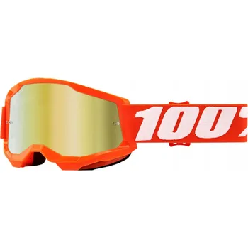 Motocyklové brýle Brýle 100% Strata 2 Junior Orange s zrcadlovým sklem