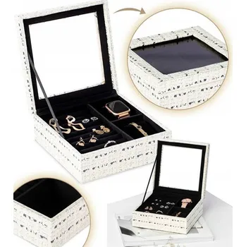 Šperkovnice AmeliaHome Krabička na šperky MASCA CREAM+BLACK