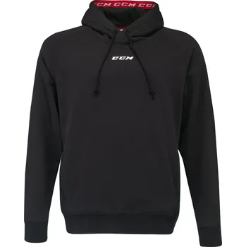 Pánská mikina Mikina CCM Team Fleece Pullover Hoodie Senior Black Provedení: S, černá