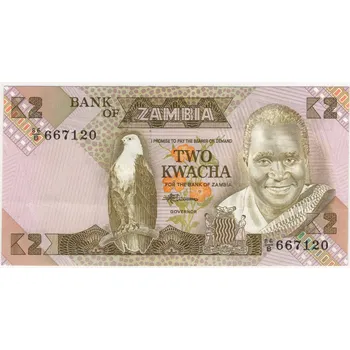 ZAMBIE. 2 kwacha 1980-1988. Pi. 24c.