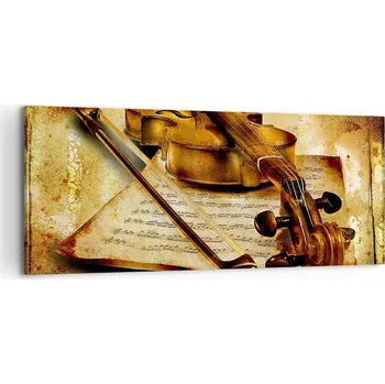 Obraz Foto obraz na plátně canvas 100x40 housle obývací pokoj ložnice na zeď velký