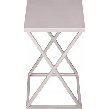 Stojan na květiny Moderní DRŽÁK NA KVĚTINÁČ stojící kovový STOJAN NA KVĚTINY loft 40 cm STŘÍBRNÝ