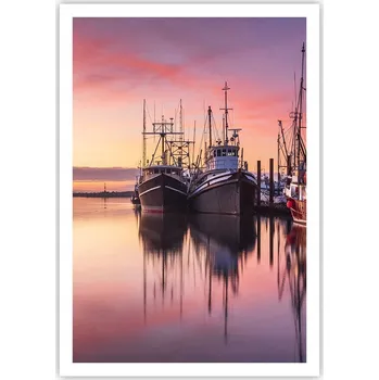 Obraz Plakát na zeď bez rámu 70x100 rybářský přístav obraz plakáty do obýváku
