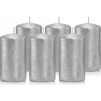 Svíčka Dekorativní parafinová svíčka bez vůně Drobo 6 ks