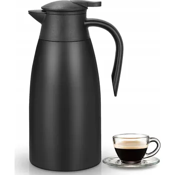 Termoska TERMOSKA DŽBÁN 2L KONFERENČNÍ STOLNÍ NA KÁVA ČAJ OCEL černá