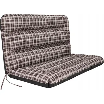 Podsedák POLŠTÁŘ NA ZAHRADNÍ HOUPAČKU - ANIA 120 cm - HNĚDÁ KOSTKA