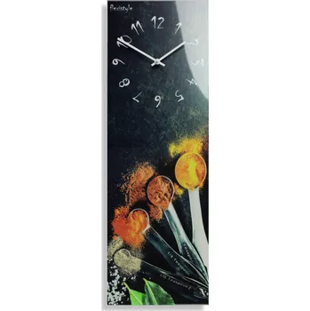 Hodiny Hodiny na zeď nástěnné hodiny do kuchyně do obýváku tiché skleněné Koření