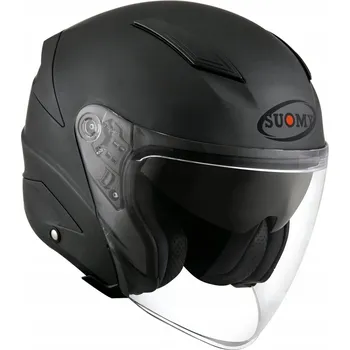 Helma na motorku SUOMY PŘILBA NA SKÚTR SPEEDJET PLAIN MATNÁ ČERNÁ - XXL