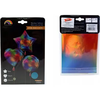 Balónek FÓLIOVÝ BALÓNEK HVĚZDA SRDCE 45 CM RŮZNÉ TVARY