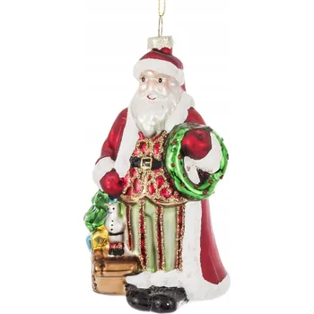 Vánoční dekorace Zdobená Vánoční Koule , Vánoční Baňky ve tvaru Mikuláš 13 cm 1 ks