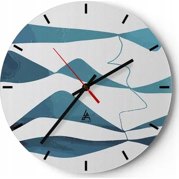 Hodiny Nástěnné hodiny do kuchyně 30x30 Minimalistické skleněné hodiny do obýváku Tiché