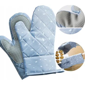 Chňapka Žáruvzdorné kuchyňské rukavice do trouby, 2 ks, silikonové, termo