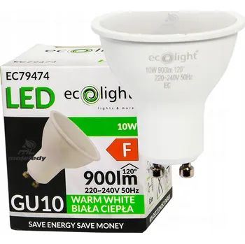 Žárovka LED žárovka 10W GU10, náhrada za 90W, teplá bílá (WW), 900 lm, 3000K