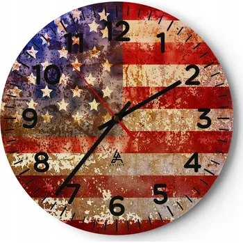 Hodiny Kuchyňské nástěnné hodiny 30x30 Amerika Moderní Skleněné hodiny do obýváku Tiché