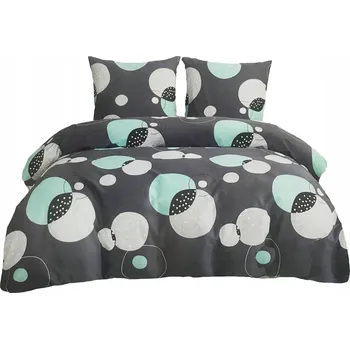 Povlečení POVLEČENÍ BAVLNA 160x200 BAVLNA 100 SADA 3 SADA POVLEČENÍ 2 POVLAKY NA POLŠTÁŘE 70x80 KROUŽKY