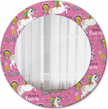 Zrcadlo Zrcadlo se skleněným rámem Kouzelný jednorožec 50 cm