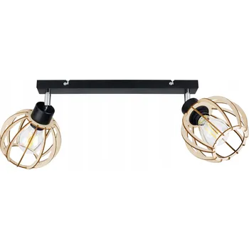 Závěsné svítidlo LED-ONE loft dřevo 2 světelné body patice E27