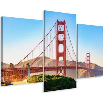 Obraz Obraz Triptych MOST Architektura Krajina 3D 120x80