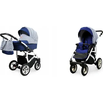 Kočárek Dětský kočárek 2v1 BabyLux Queen - hluboká korba a sportovní verze, lehký, s taškou