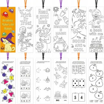 Doplněk ke knize Omalovánka pro děti s motivem Halloween a záložka do knihy – Udělej si sám (DIY) – v angličtině